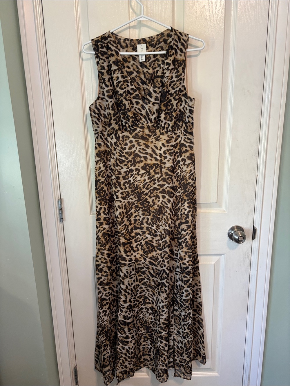 Joie Leopard Print Sleeveless Maxi Dress - Tan/Brown